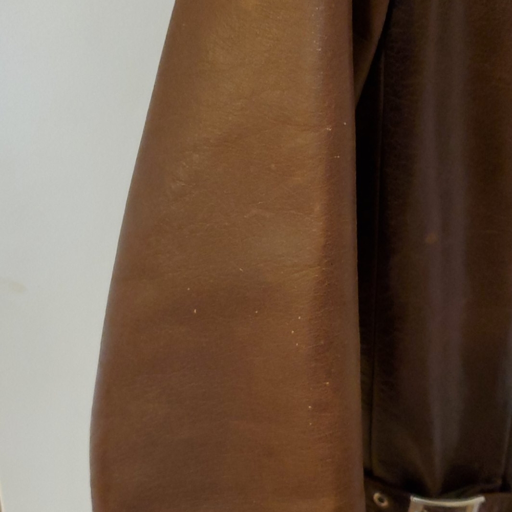 RUDSAK Brown Leather Jacket – Snap Button – Made in Canada - Picture 8 of 15